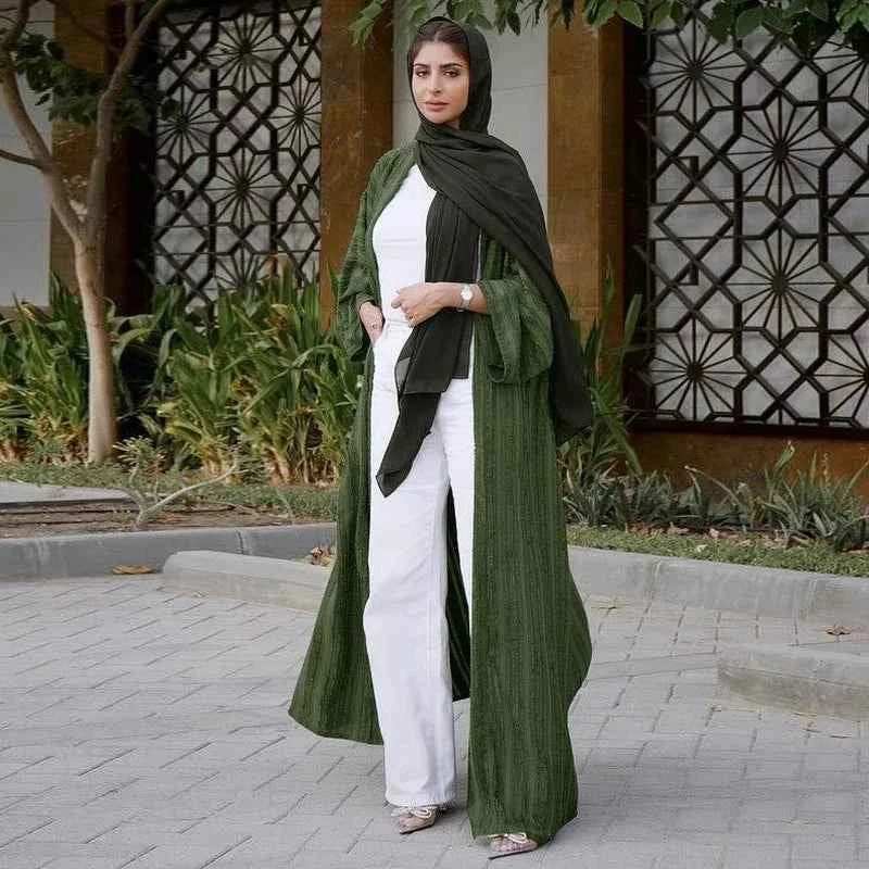 Arabian Knitted Abaya Coat - Abaya Vida