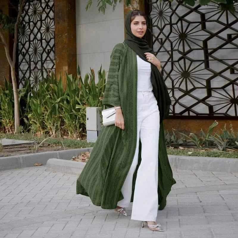 Arabian Knitted Abaya Coat - Abaya Vida