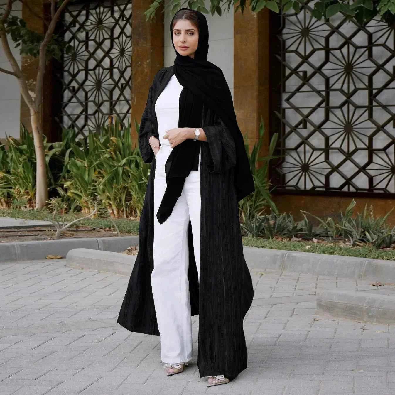 Arabian Knitted Abaya Coat - Abaya Vida