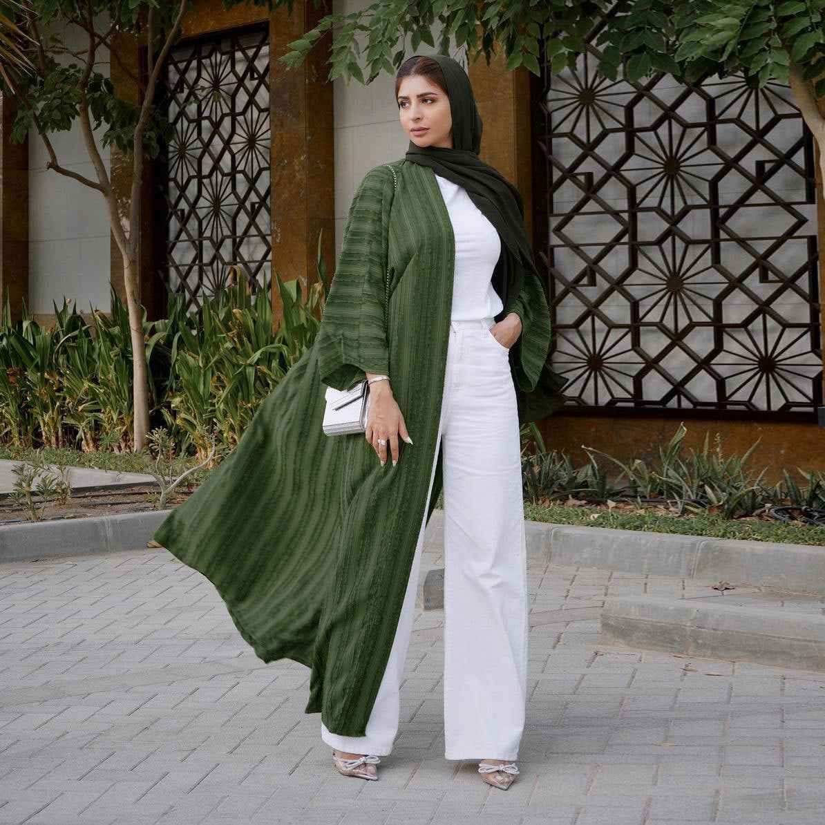 Arabian Knitted Abaya Coat - Abaya Vida