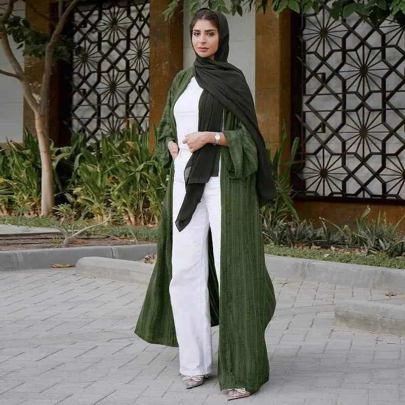 Arabian Knitted Abaya Coat - Abaya Vida