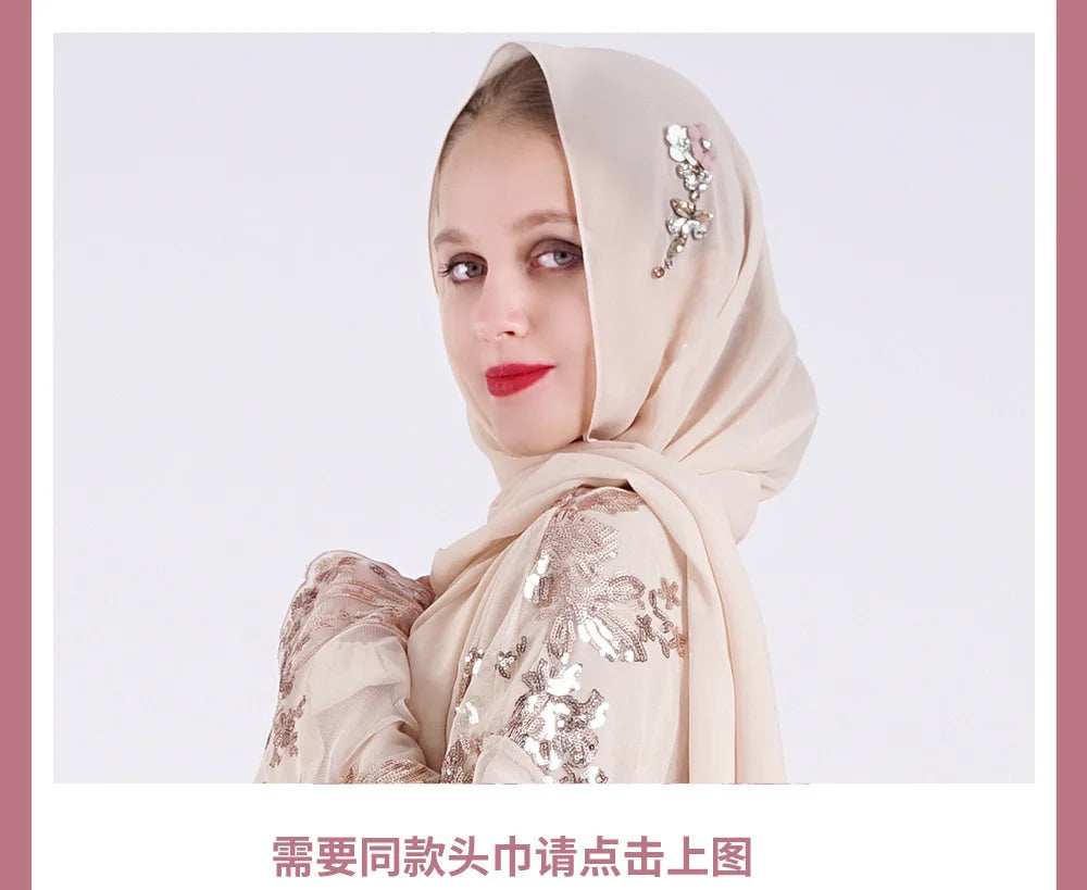 Belted Embroidered Abaya - Abaya Vida