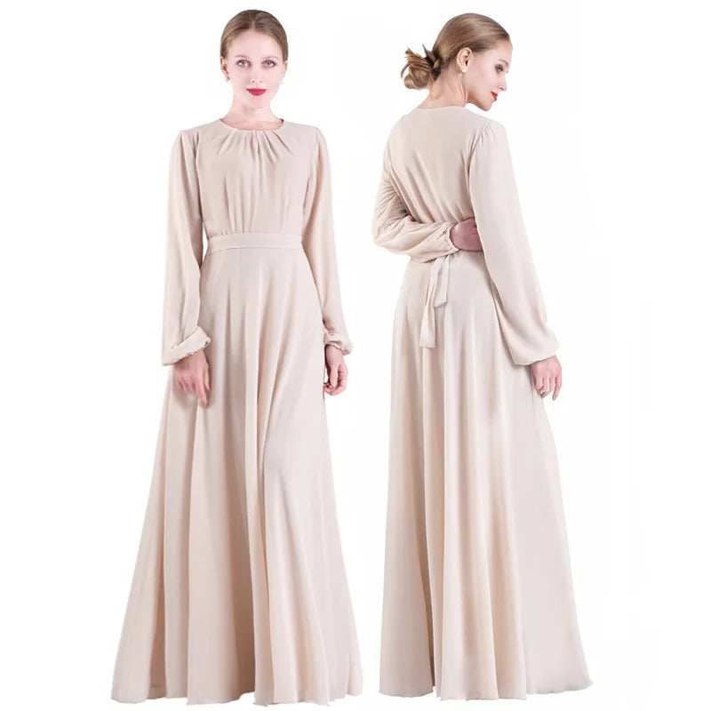Belted Embroidered Abaya - Abaya Vida
