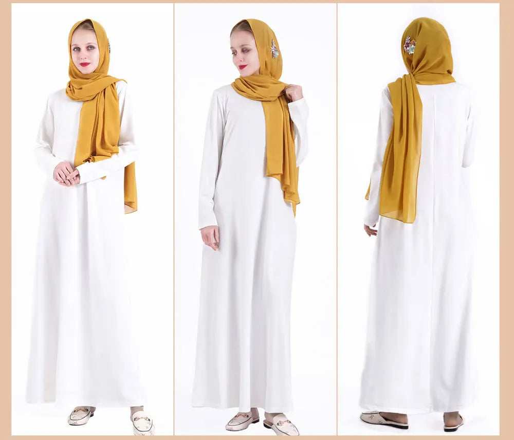 Belted Embroidered Abaya - Abaya Vida