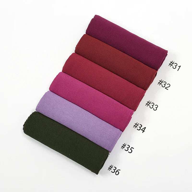 Crinkle Rayon Hijab – Elegant & Airy - Abaya Vida