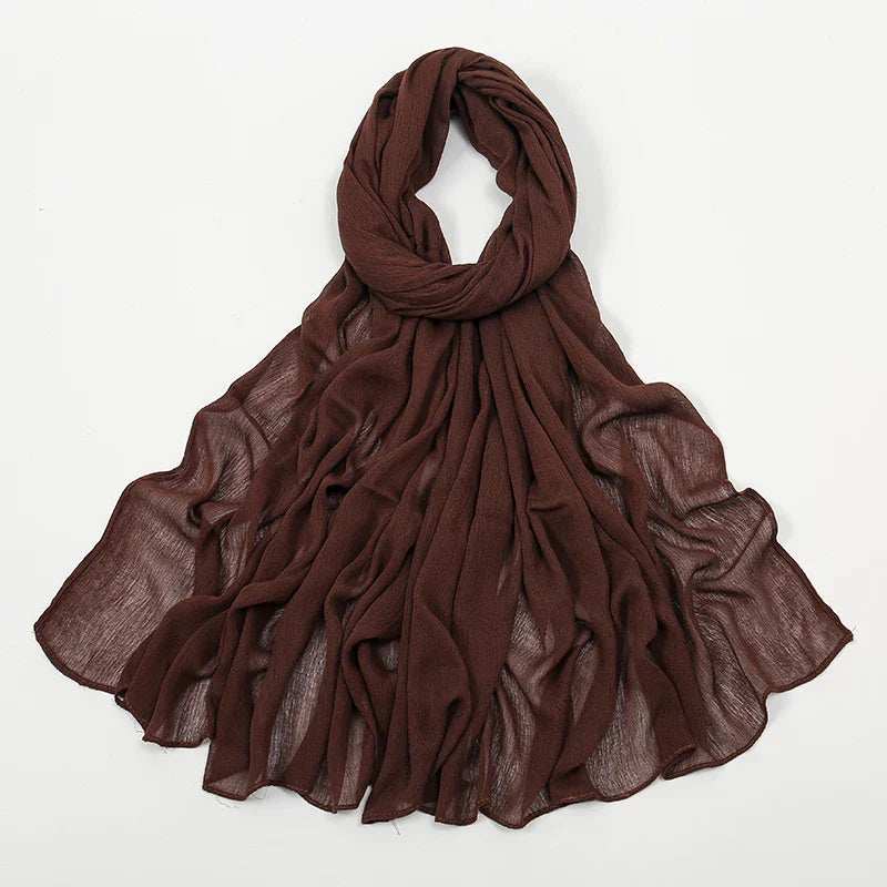 Crinkle Rayon Hijab – Elegant & Airy - Abaya Vida