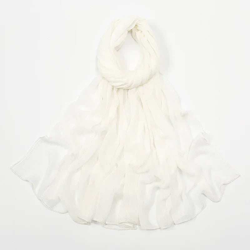 Crinkle Rayon Hijab – Elegant & Airy - Abaya Vida