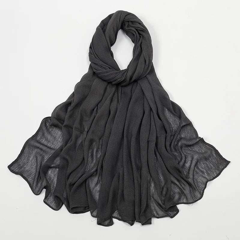 Crinkle Rayon Hijab – Elegant & Airy - Abaya Vida