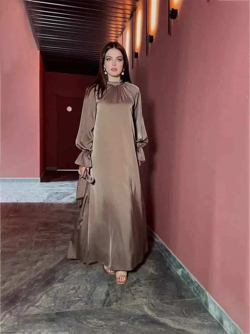 Eid Satin Abaya - Abaya Vida