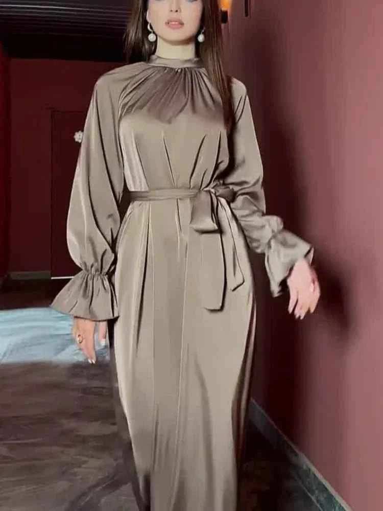 Eid Satin Abaya - Abaya Vida