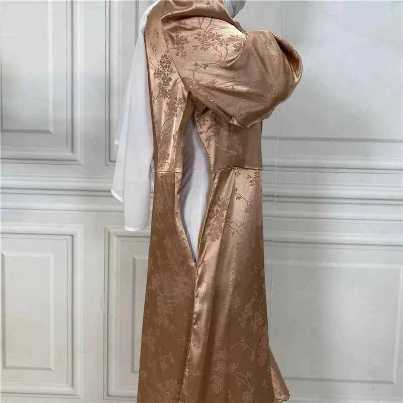 Eid Satin Ruffle Abaya - Abaya Vida
