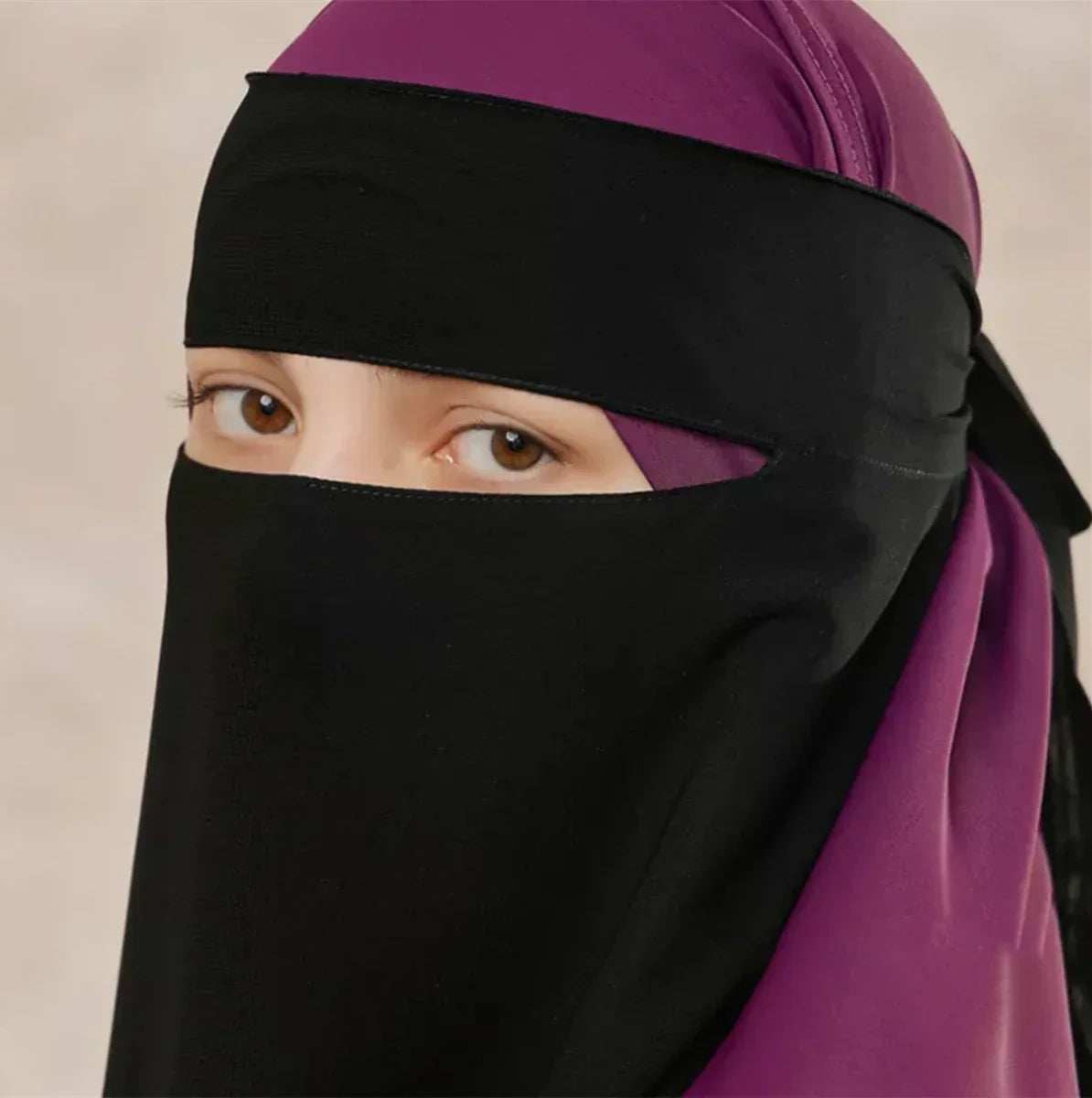 Elegant Chiffon Face Cover - Abaya Vida