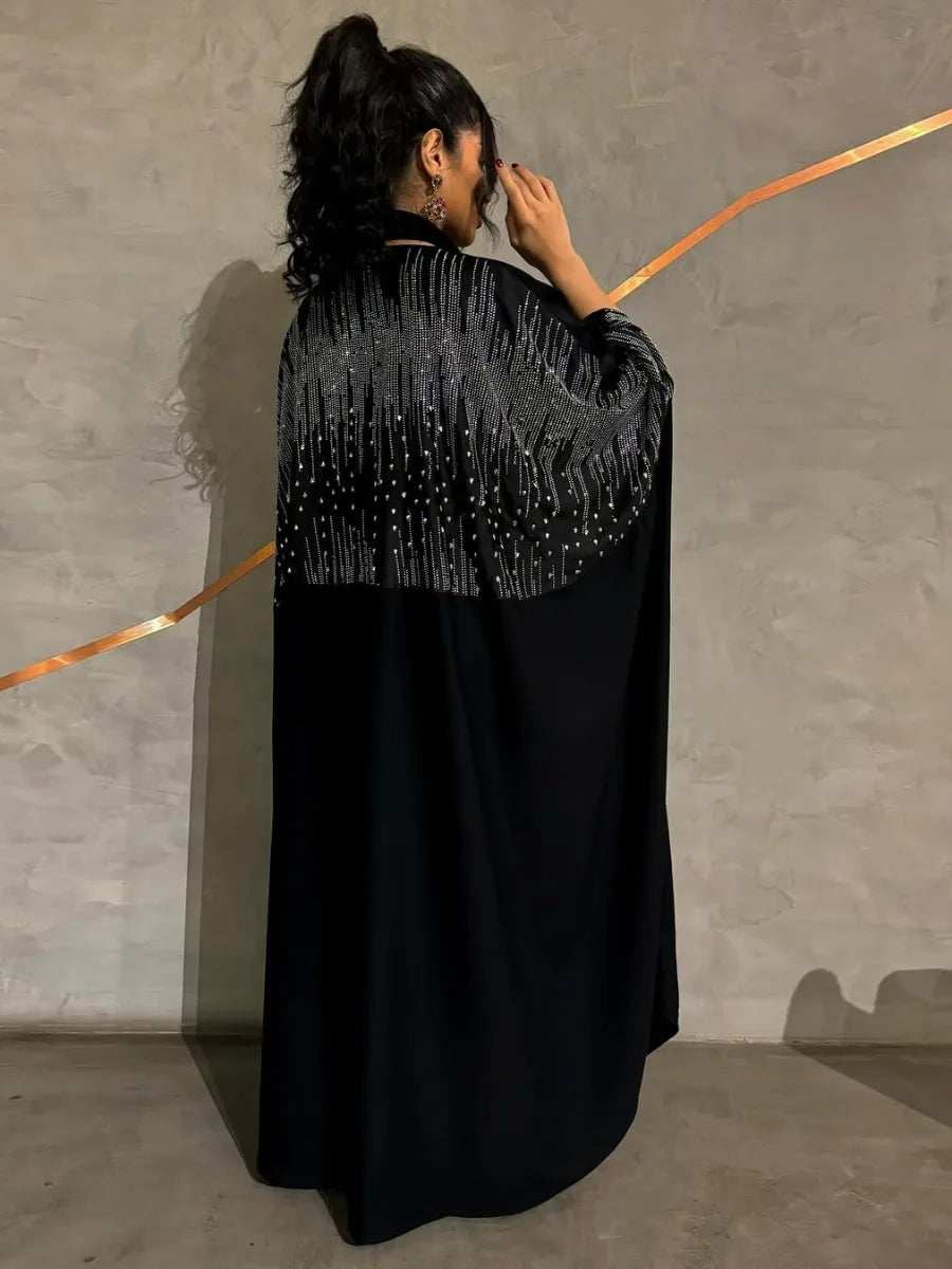 Elegant Diamond Party Abaya - Abaya Vida