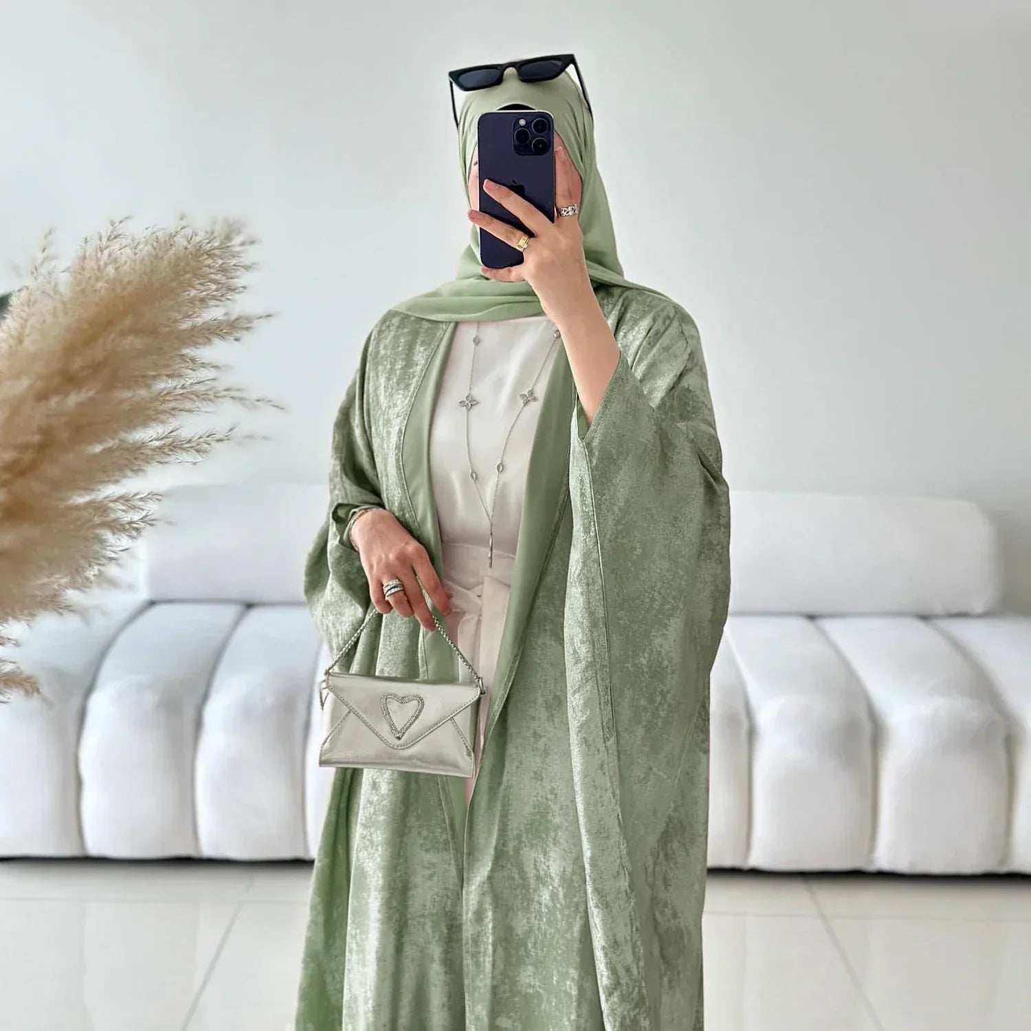 Elegant Open Front Abaya - Abaya Vida
