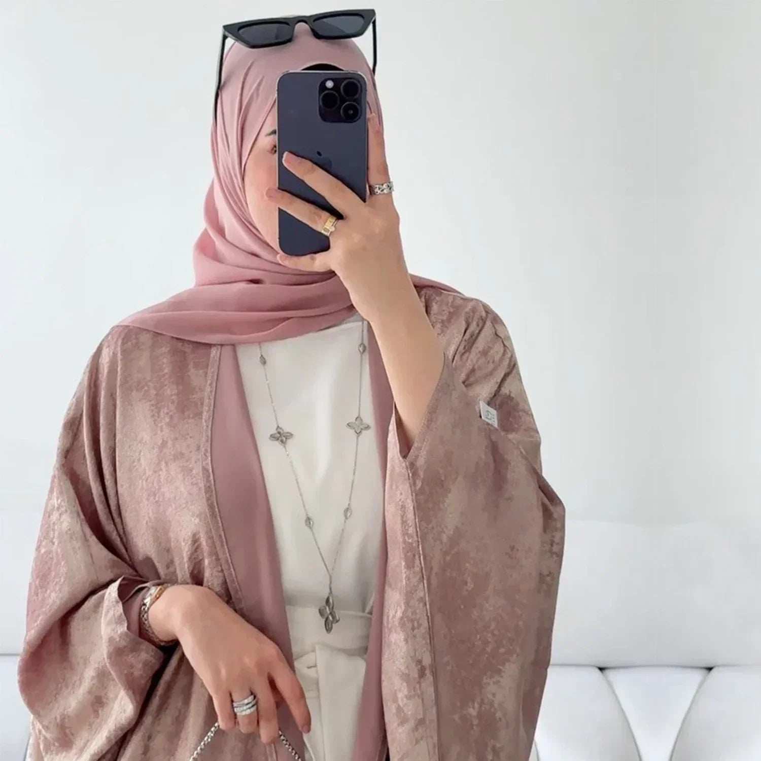 Elegant Open Front Abaya - Abaya Vida