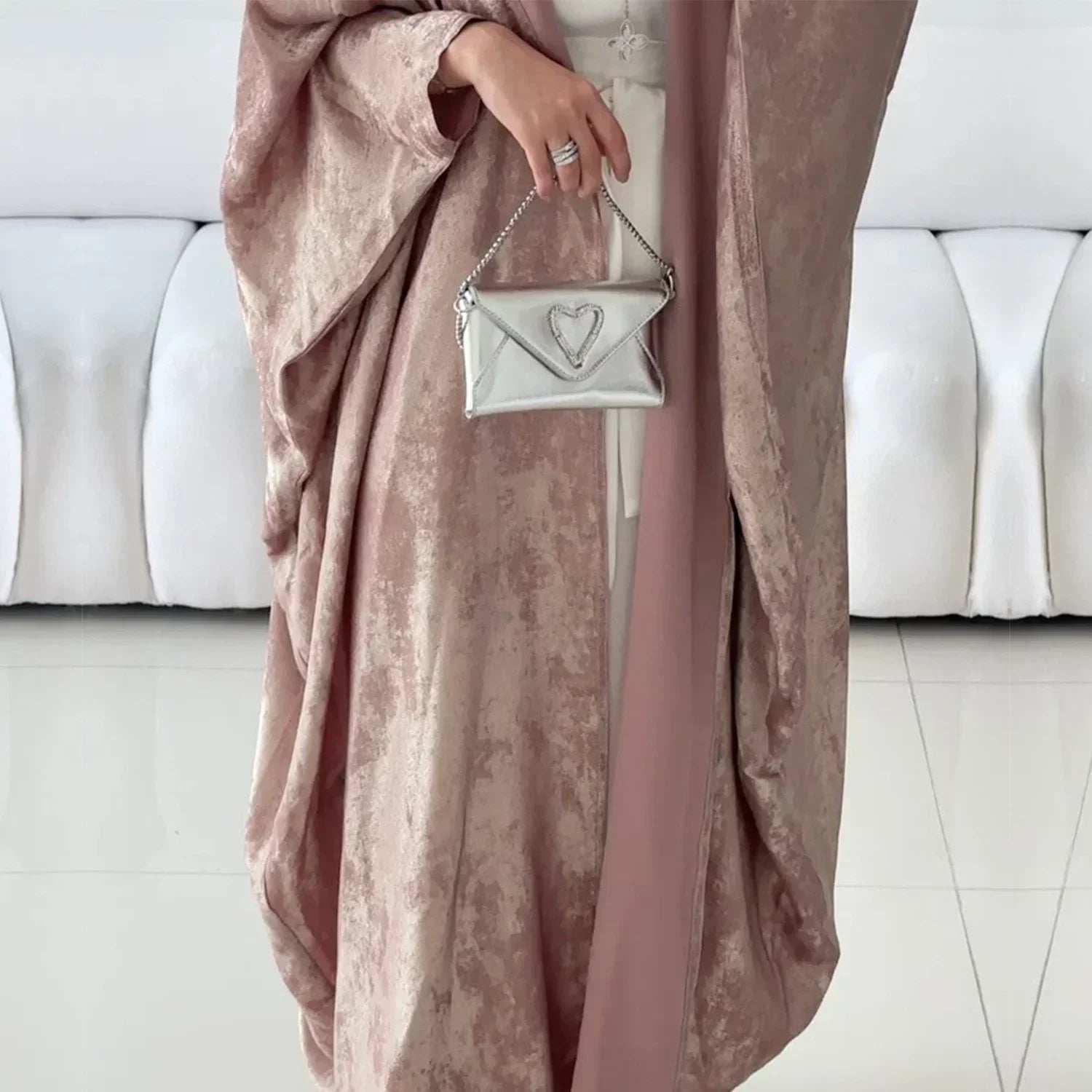 Elegant Open Front Abaya - Abaya Vida