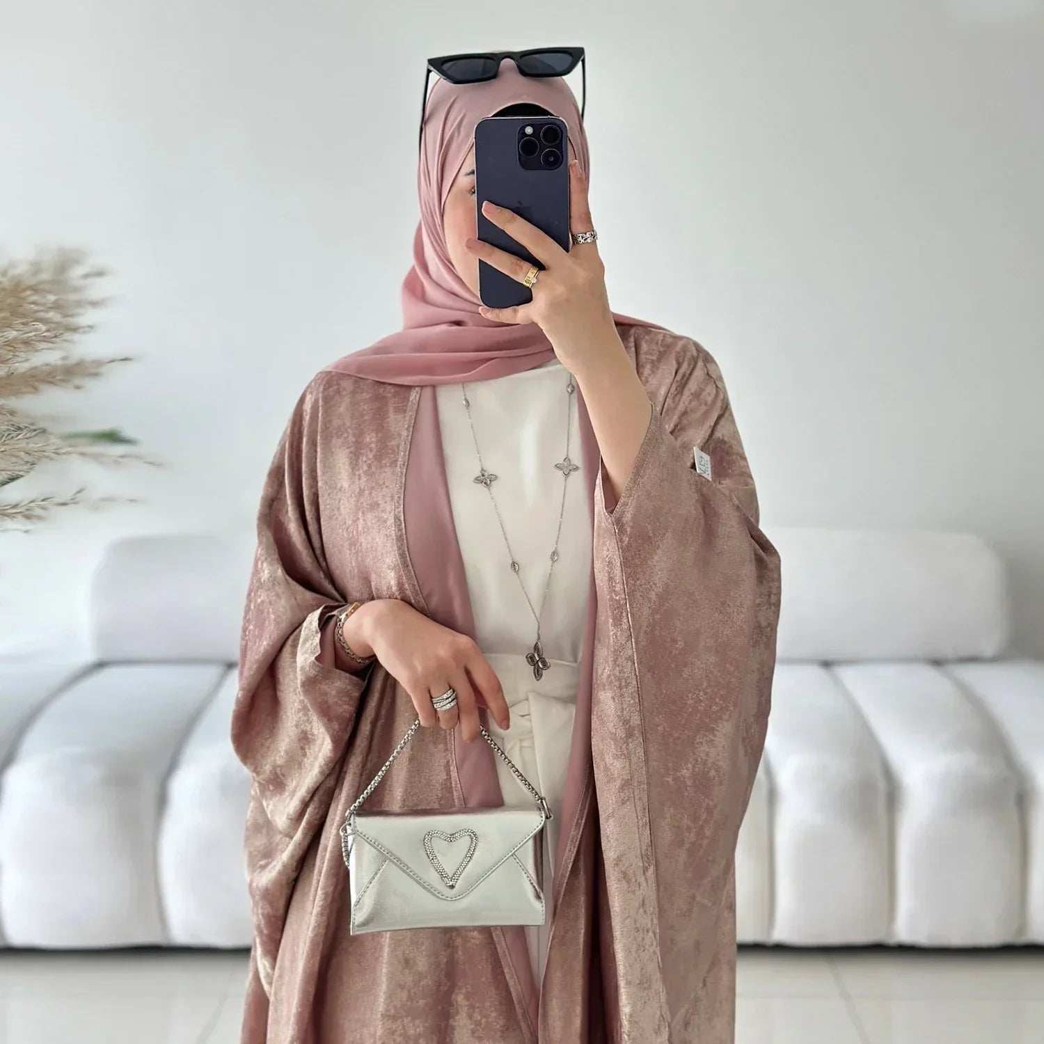 Elegant Open Front Abaya - Abaya Vida