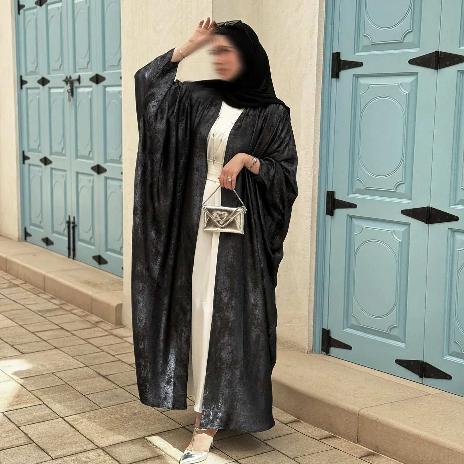Elegant Open Front Abaya - Abaya Vida