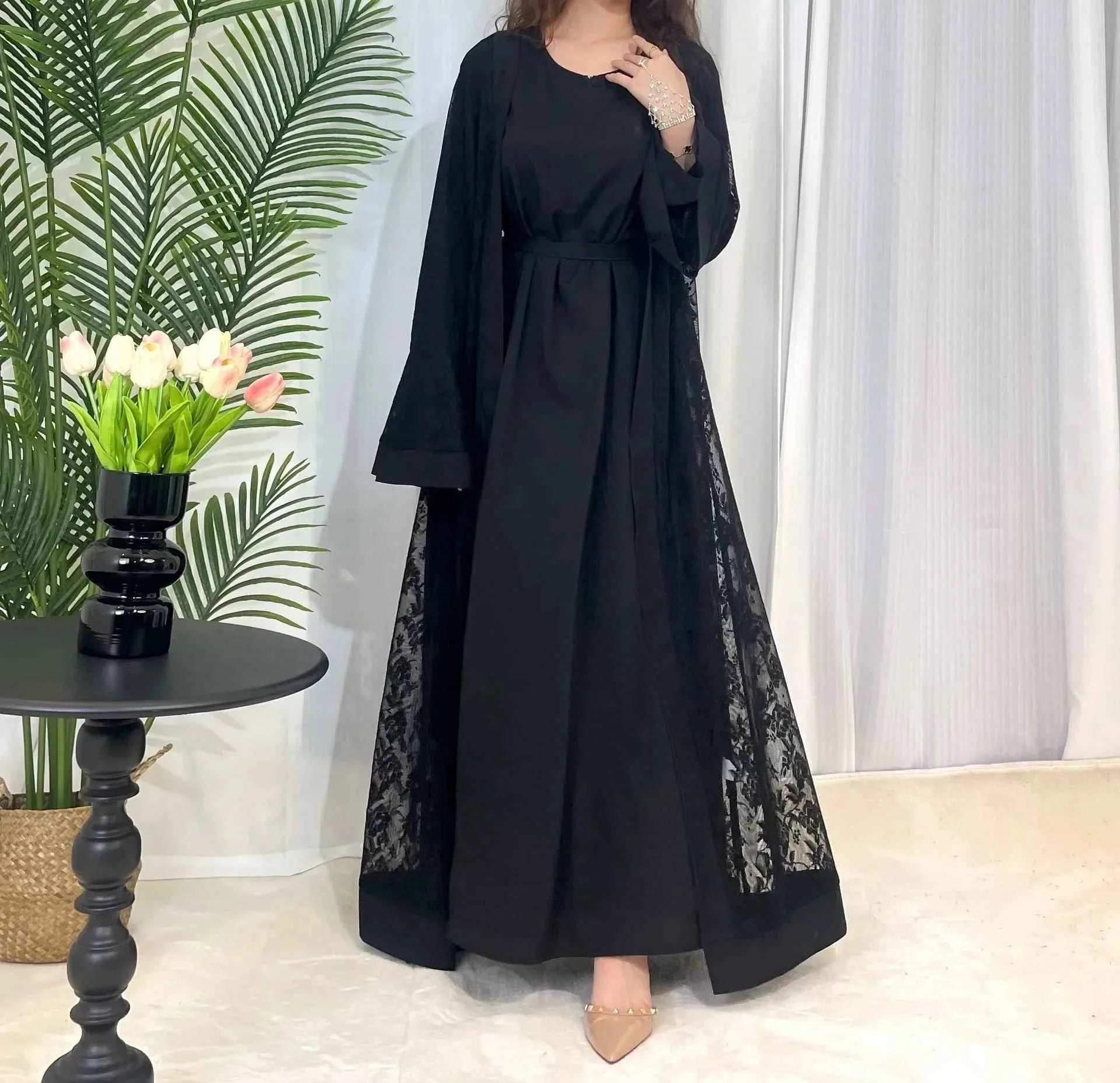 Embroidered Abaya Set - Abaya Vida