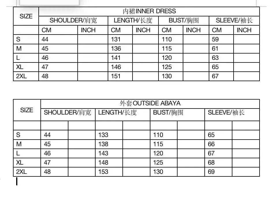 Embroidered Abaya Set - Abaya Vida