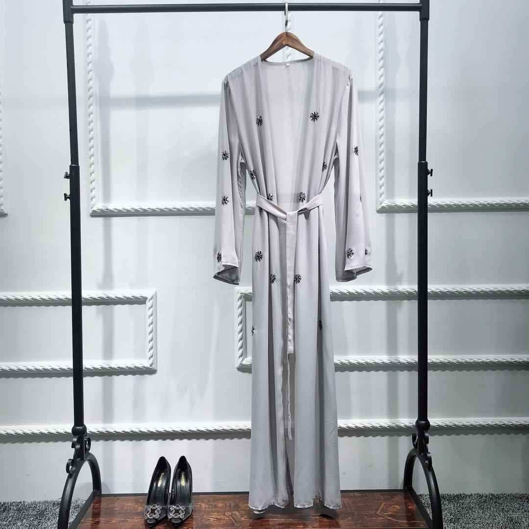 Embroidered Kimono Abaya - Abaya Vida