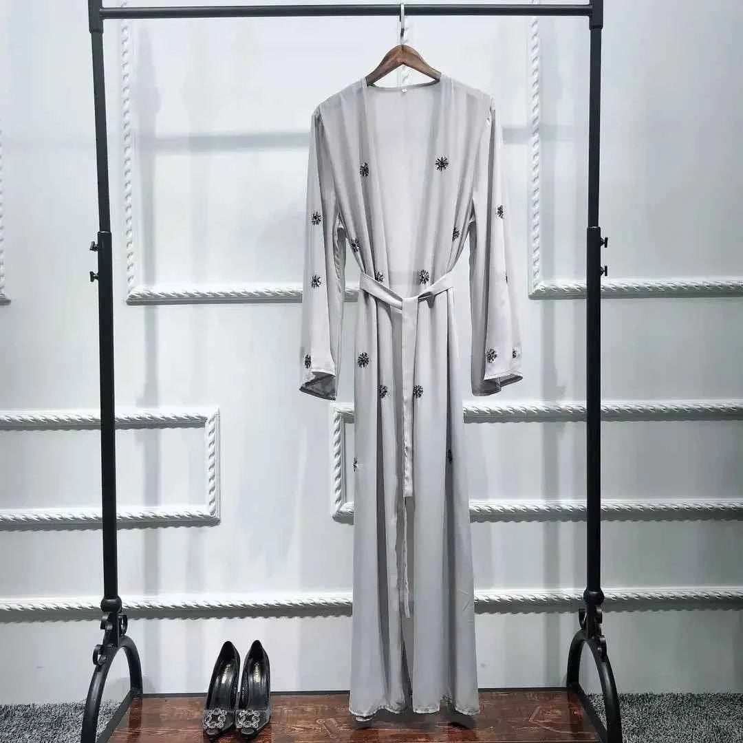 Embroidered Kimono Abaya - Abaya Vida