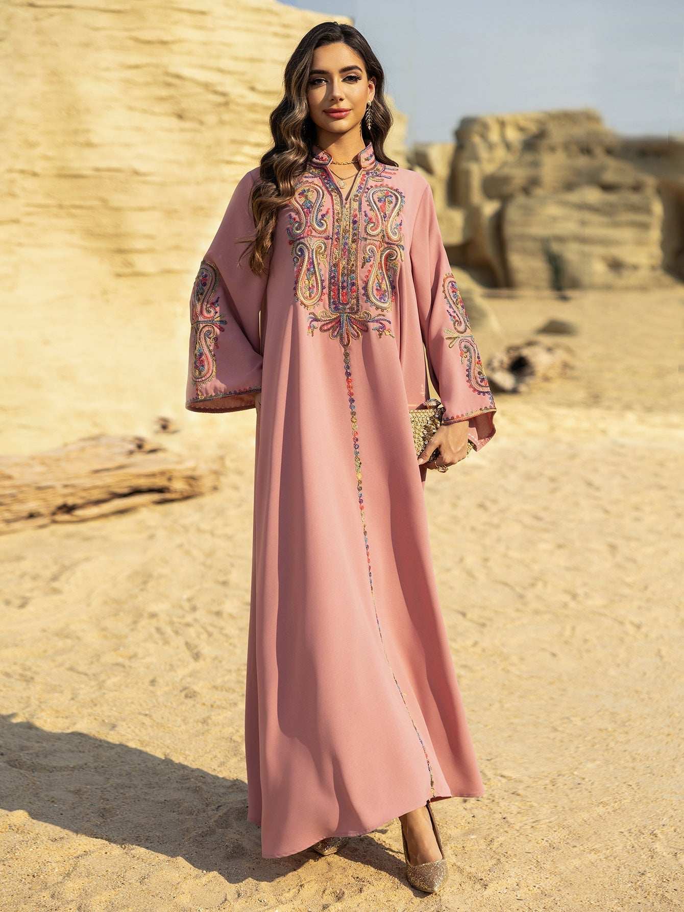 Embroidered Moroccan Abaya - Abaya Vida