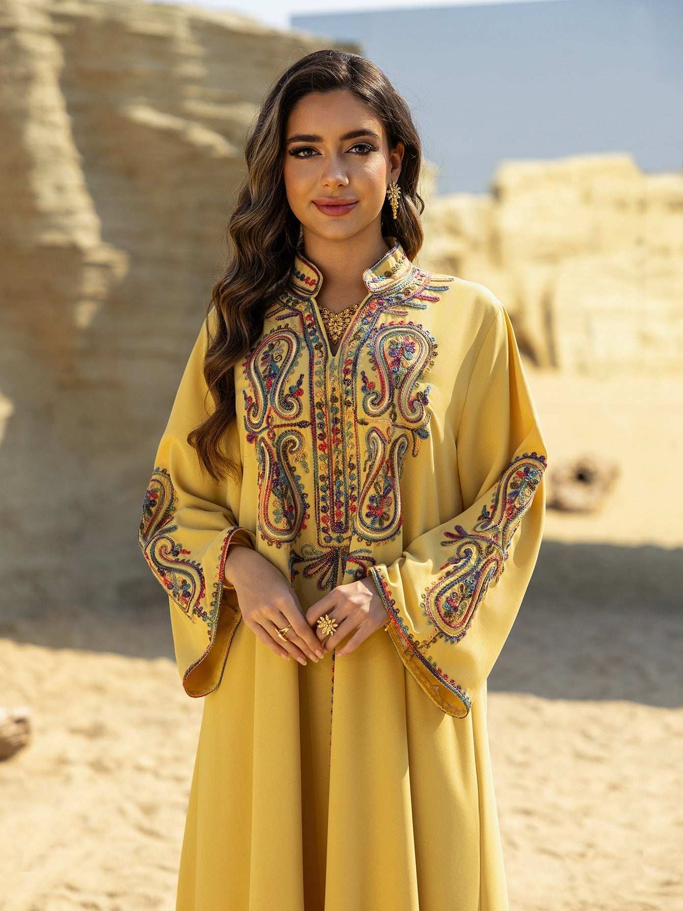 Embroidered Moroccan Abaya - Abaya Vida