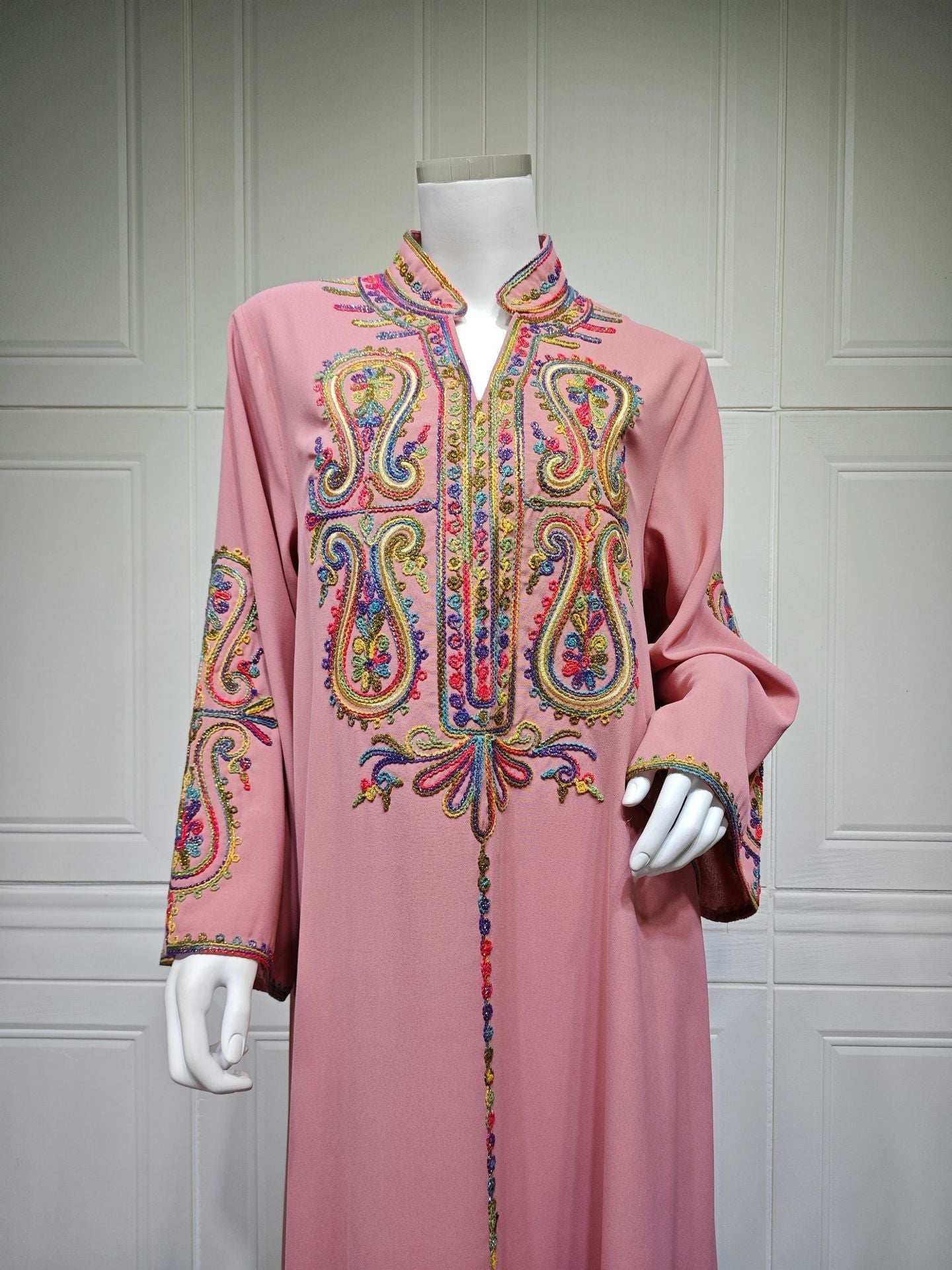 Embroidered Moroccan Abaya - Abaya Vida