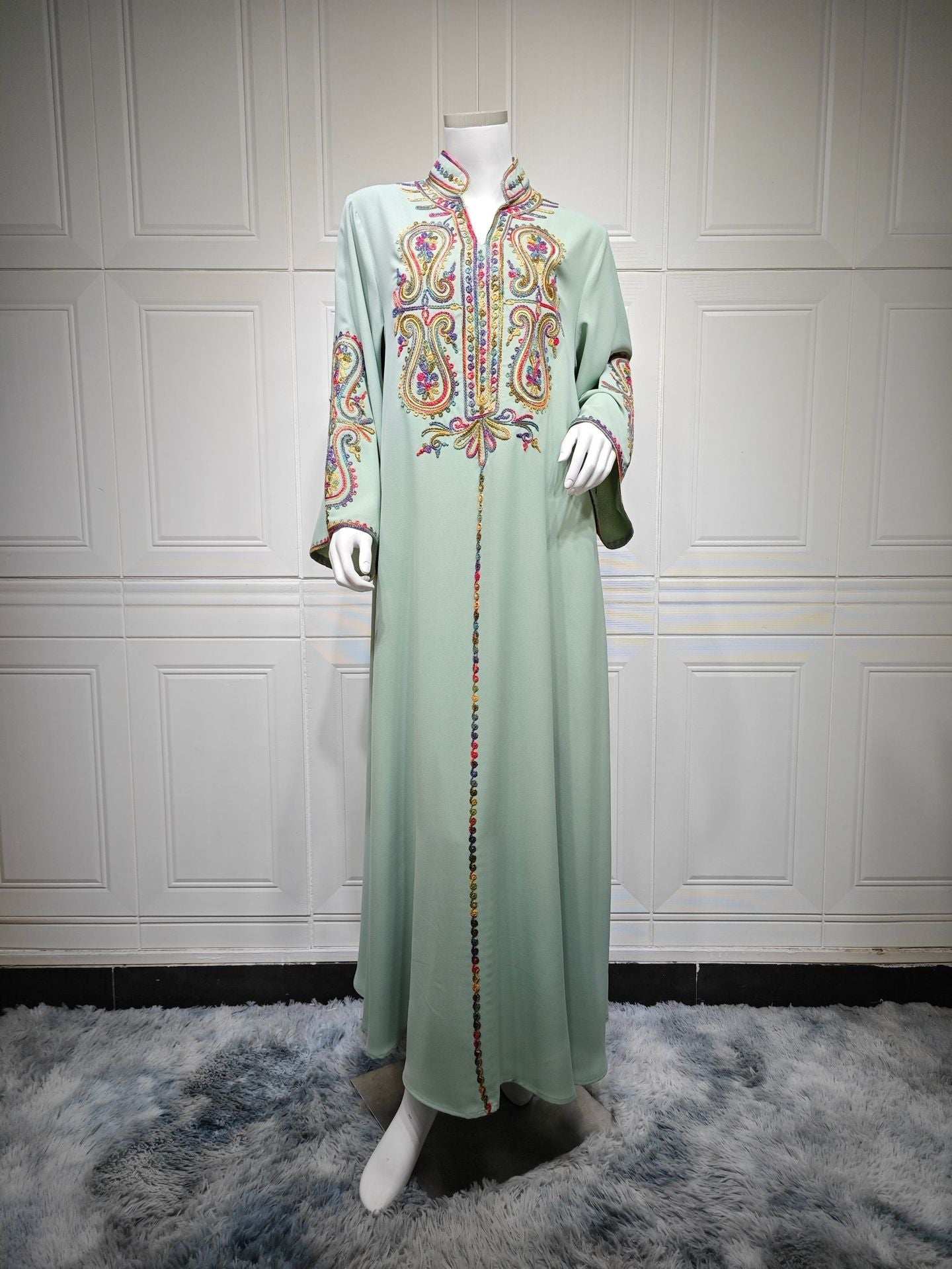 Embroidered Moroccan Abaya - Abaya Vida