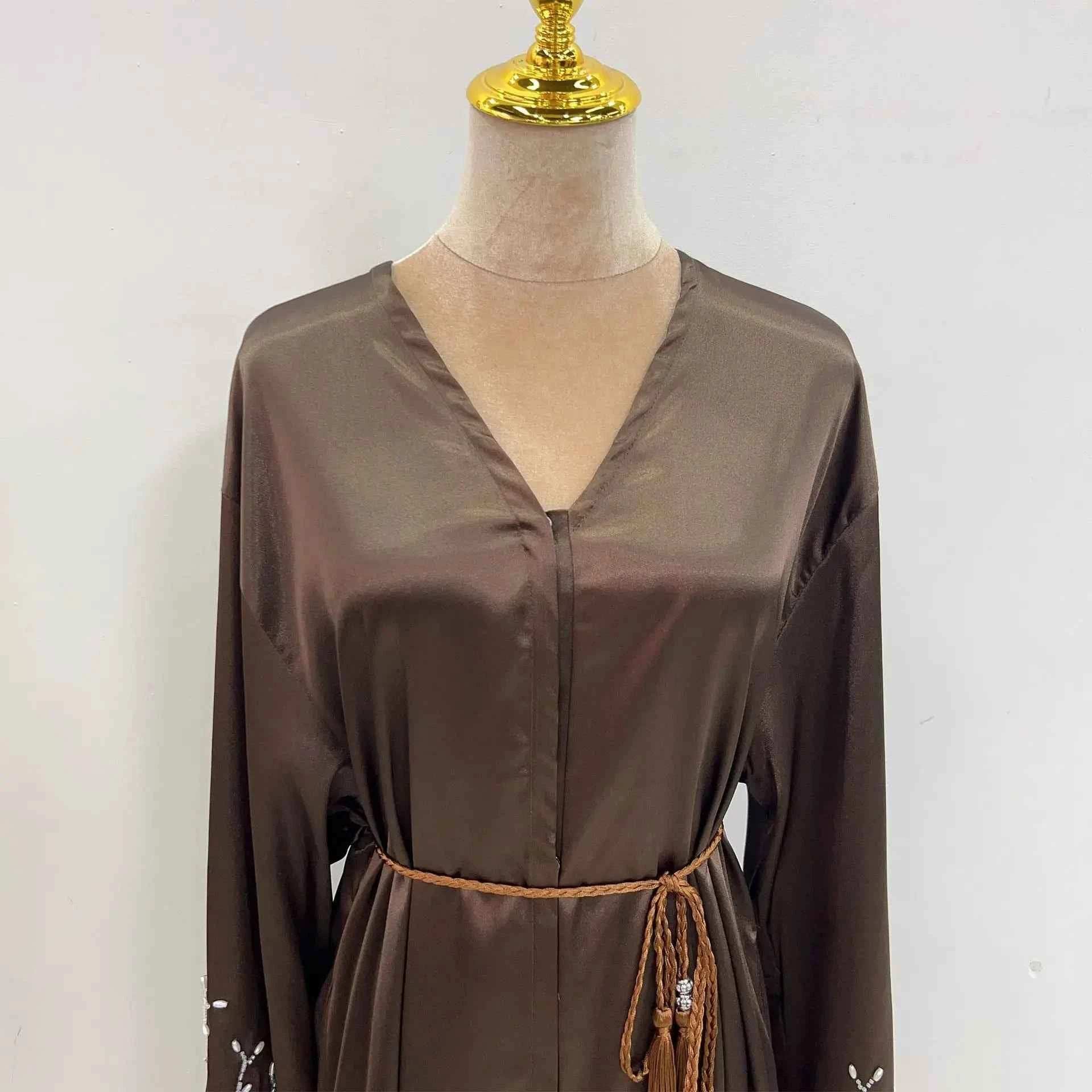 Handmade Beaded Abaya Cardigan - Abaya Vida