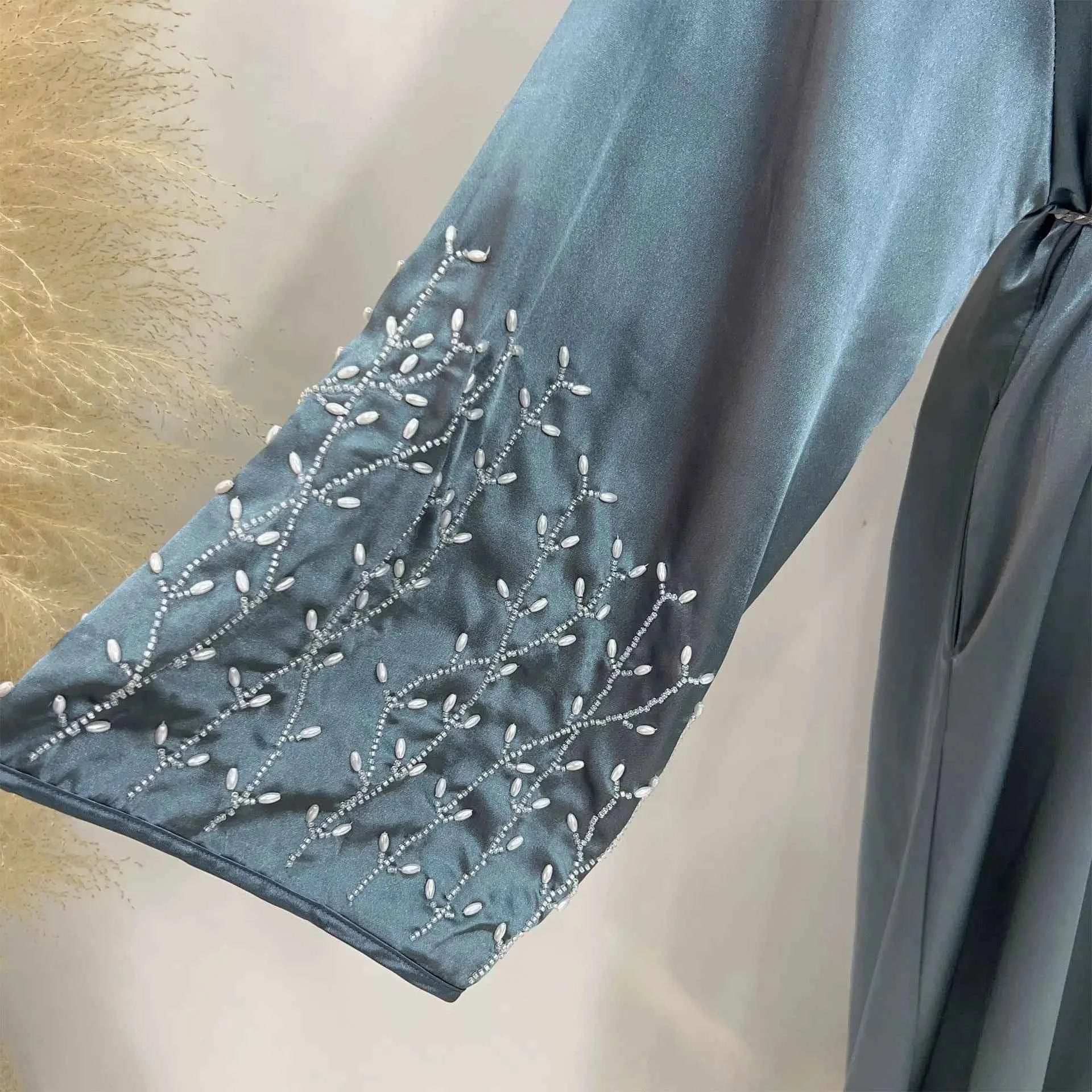 Handmade Beaded Abaya Cardigan - Abaya Vida