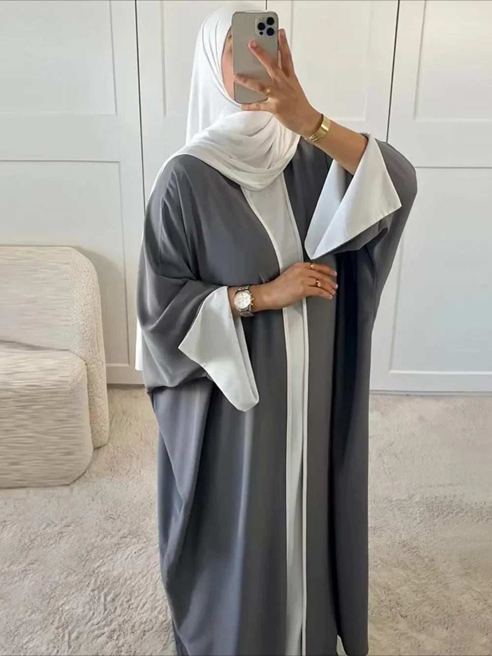 Modest Open Cardigan Abaya - Abaya Vida