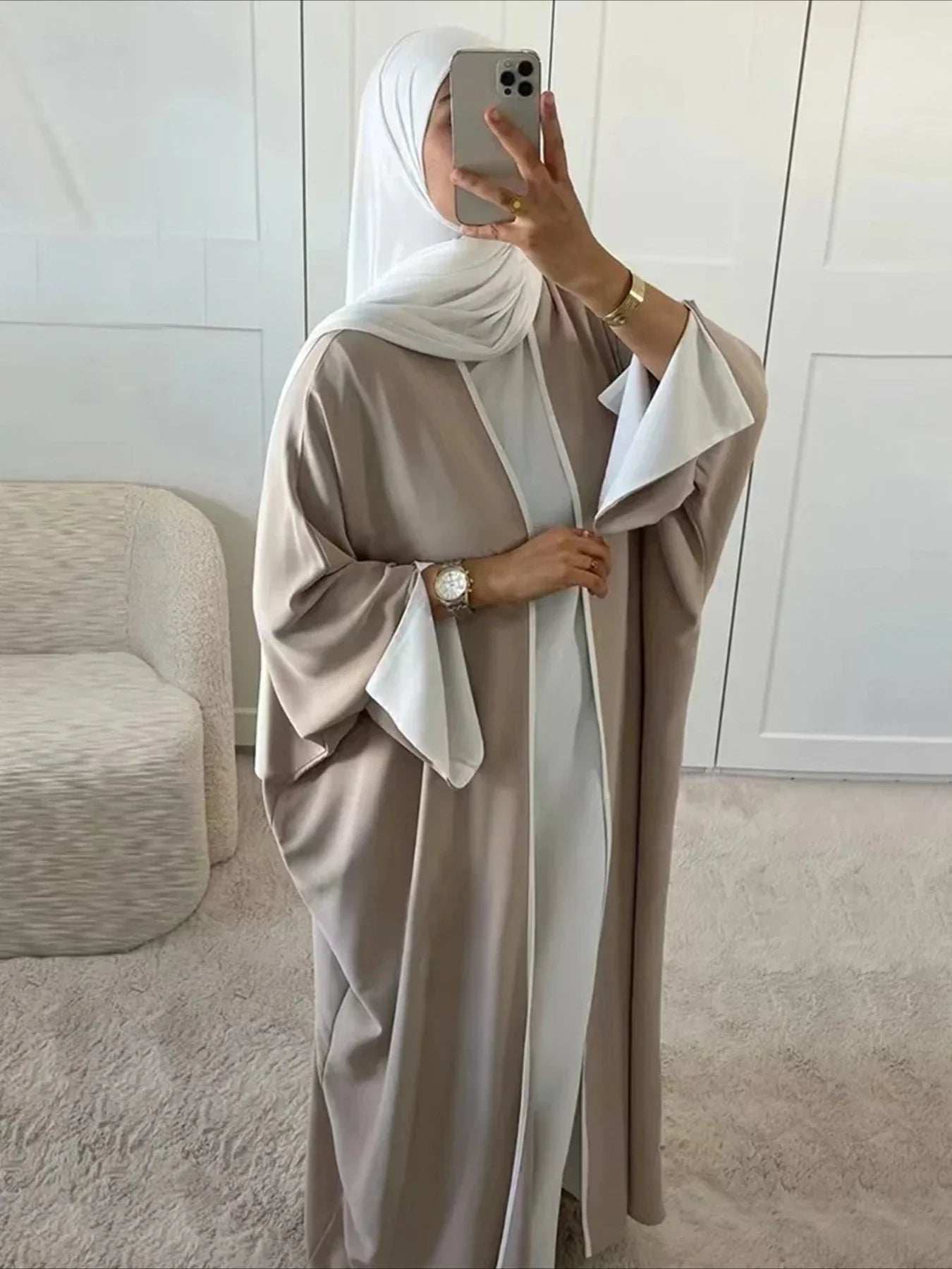 Modest Open Cardigan Abaya - Abaya Vida