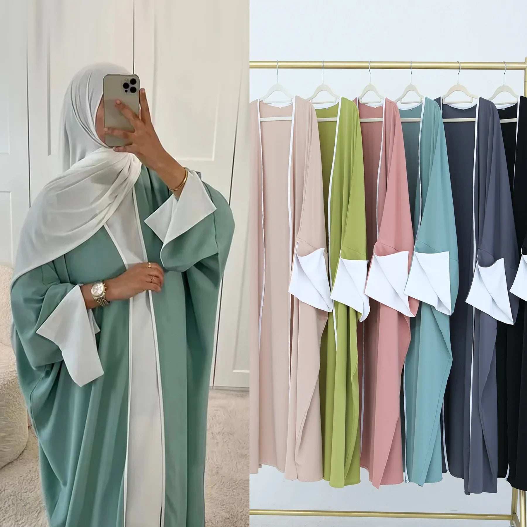 Modest Open Cardigan Abaya - Abaya Vida