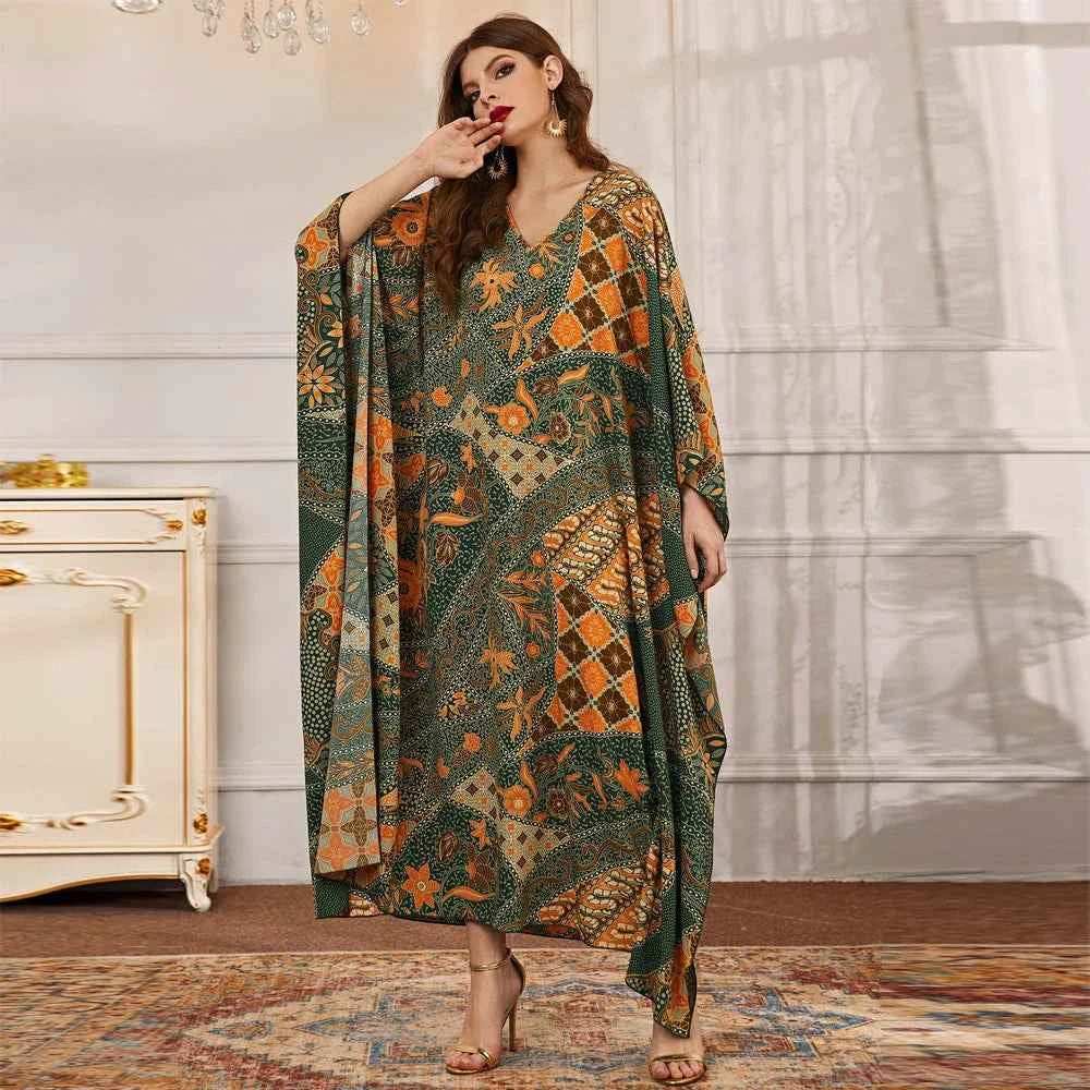 Moroccan Print Abaya - Abaya Vida
