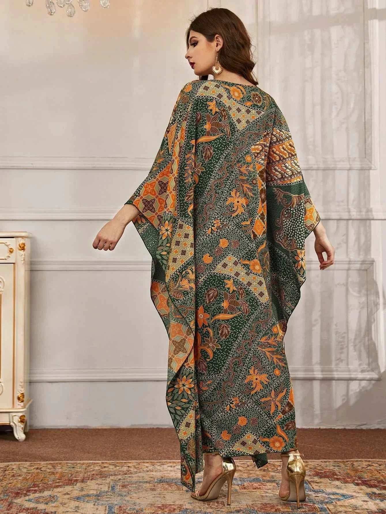 Moroccan Print Abaya - Abaya Vida