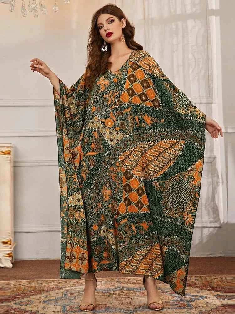 Moroccan Print Abaya - Abaya Vida