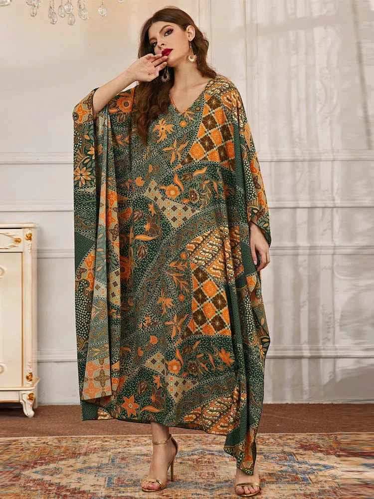 Moroccan Print Abaya - Abaya Vida