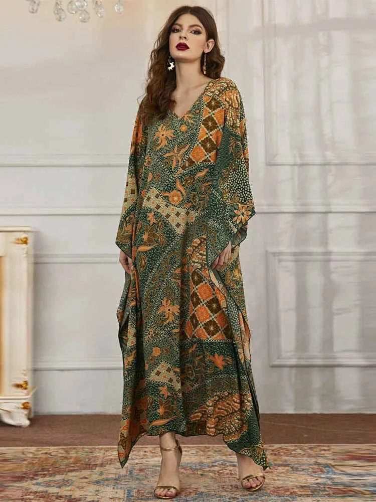 Moroccan Print Abaya - Abaya Vida
