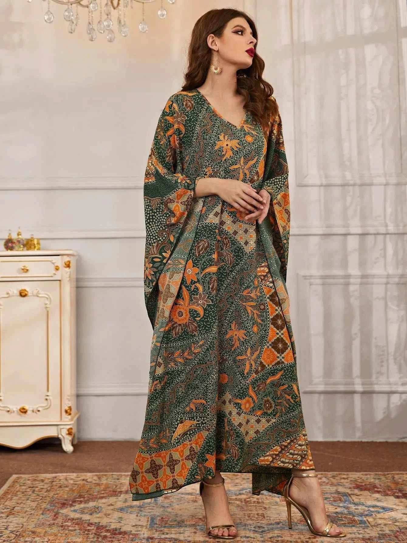 Moroccan Print Abaya - Abaya Vida