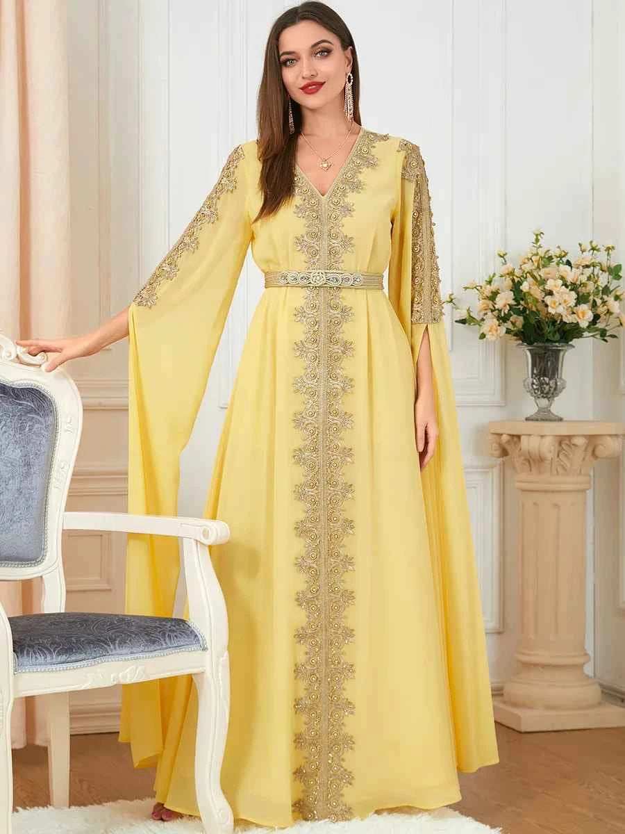 Morocco Ruffle Abaya Dress - Abaya Vida