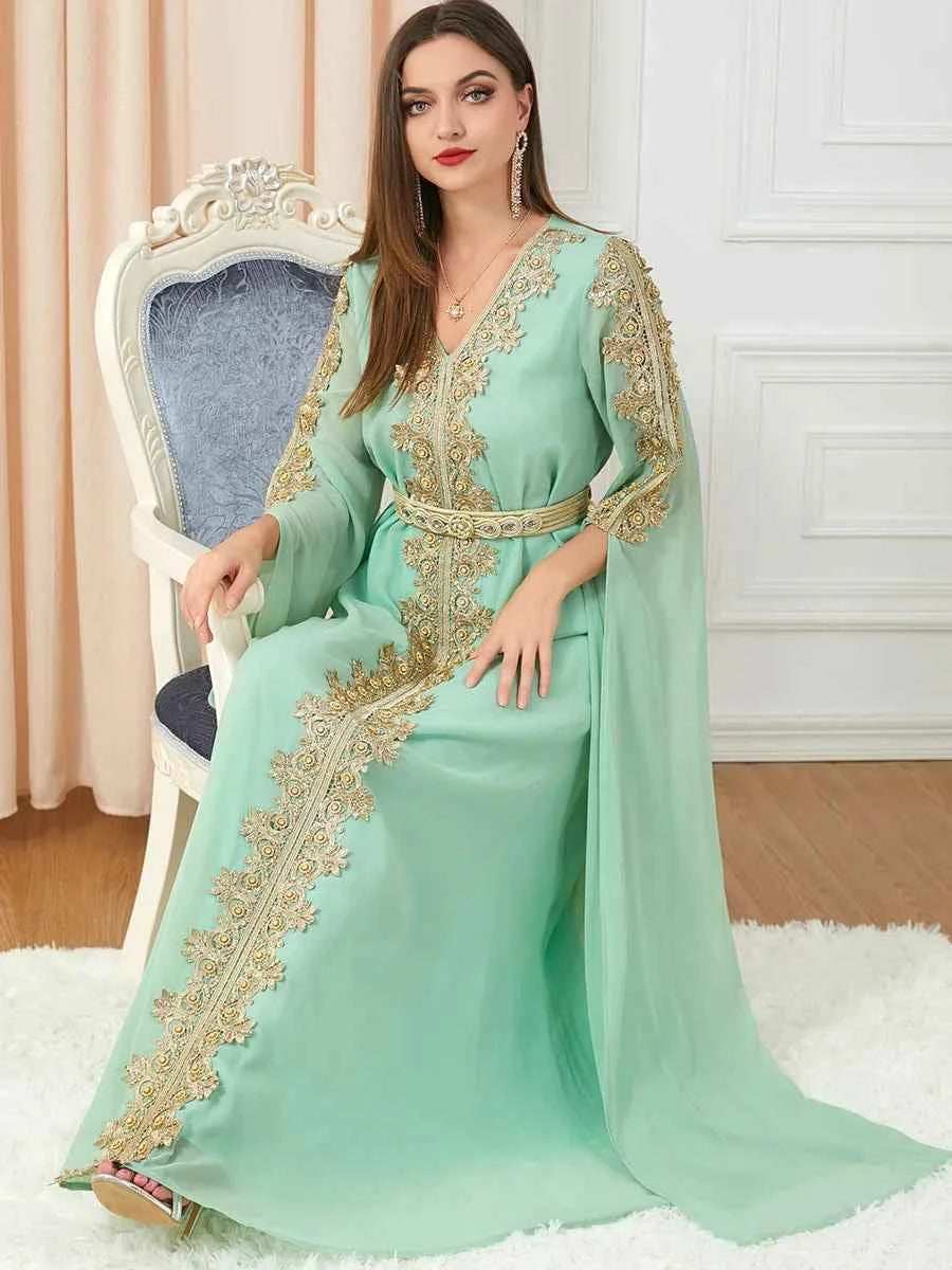 Morocco Ruffle Abaya Dress - Abaya Vida