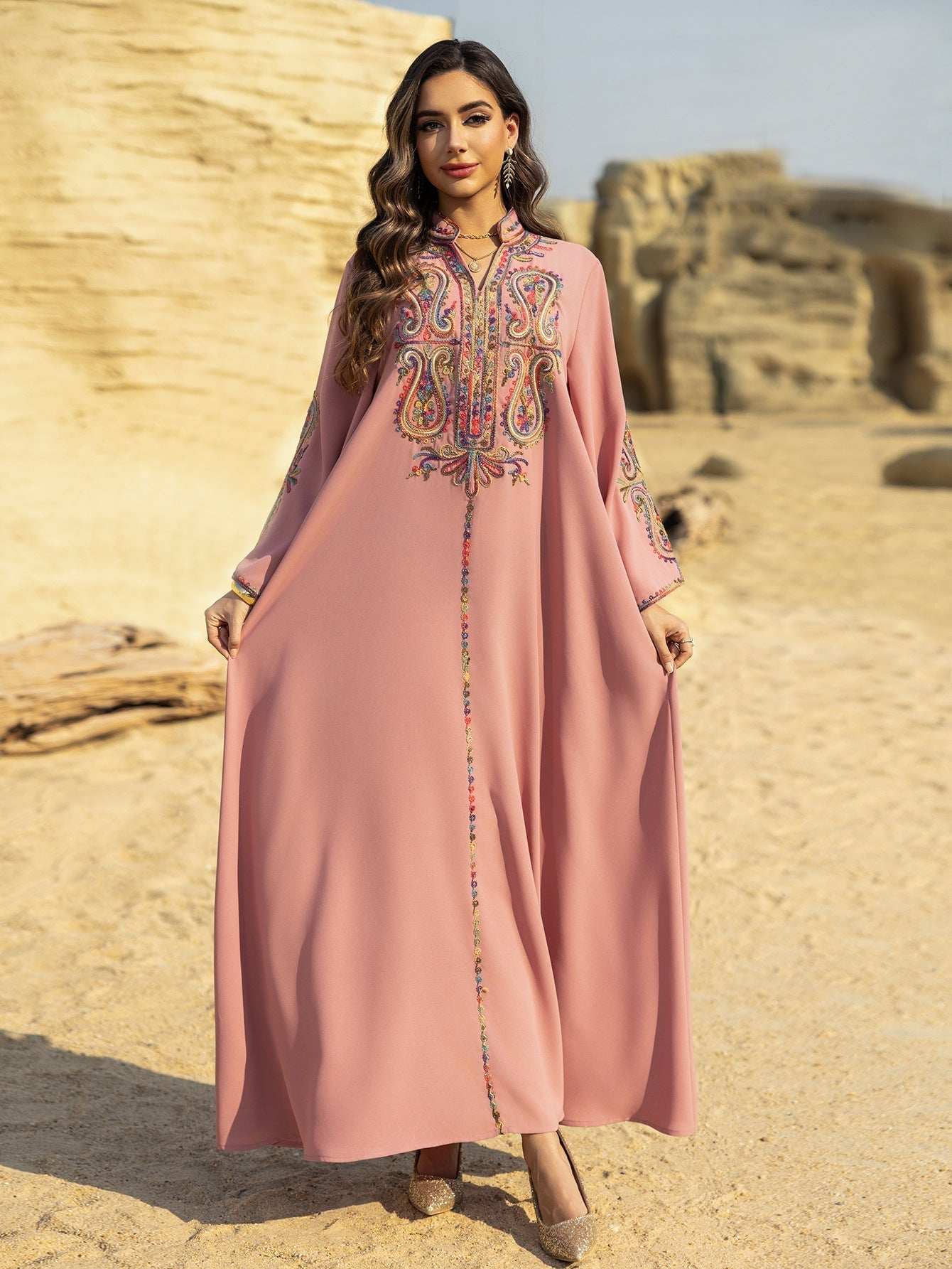 Embroidered Moroccan Abaya - Abaya Vida