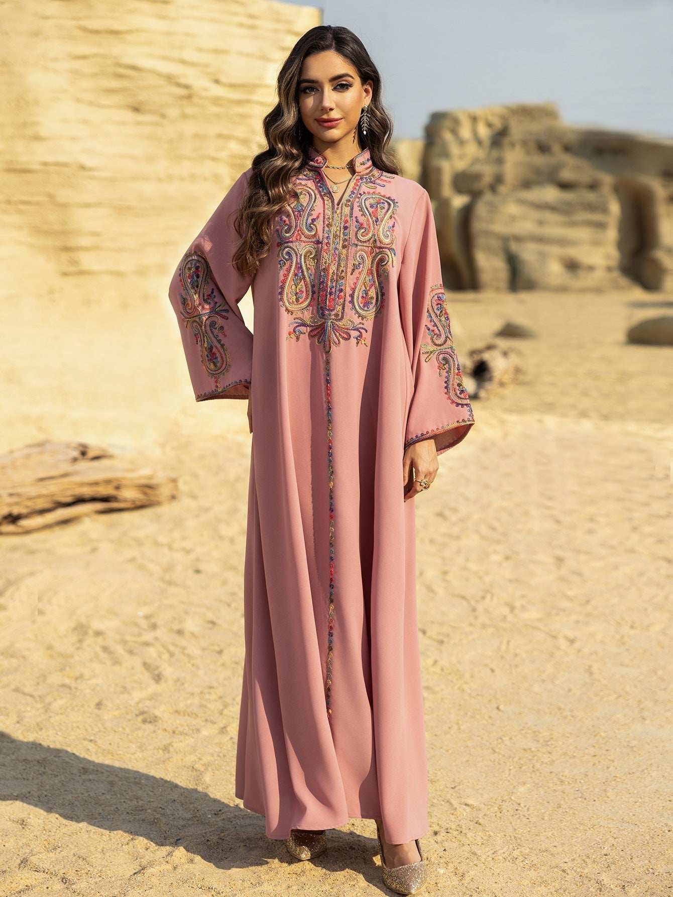 Embroidered Moroccan Abaya - Abaya Vida