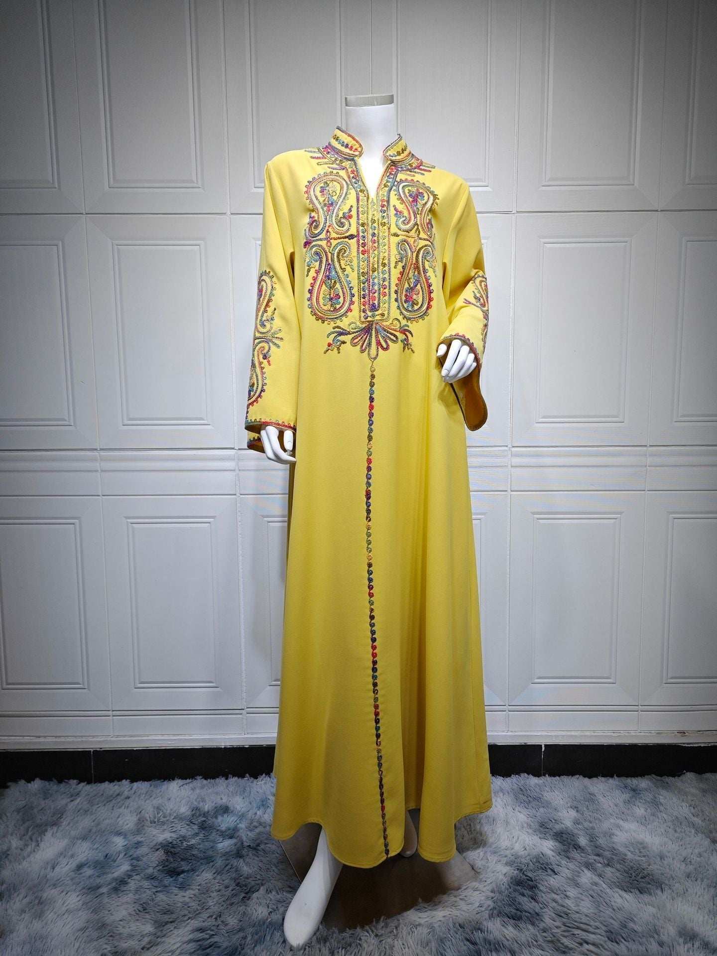 Embroidered Moroccan Abaya - Abaya Vida