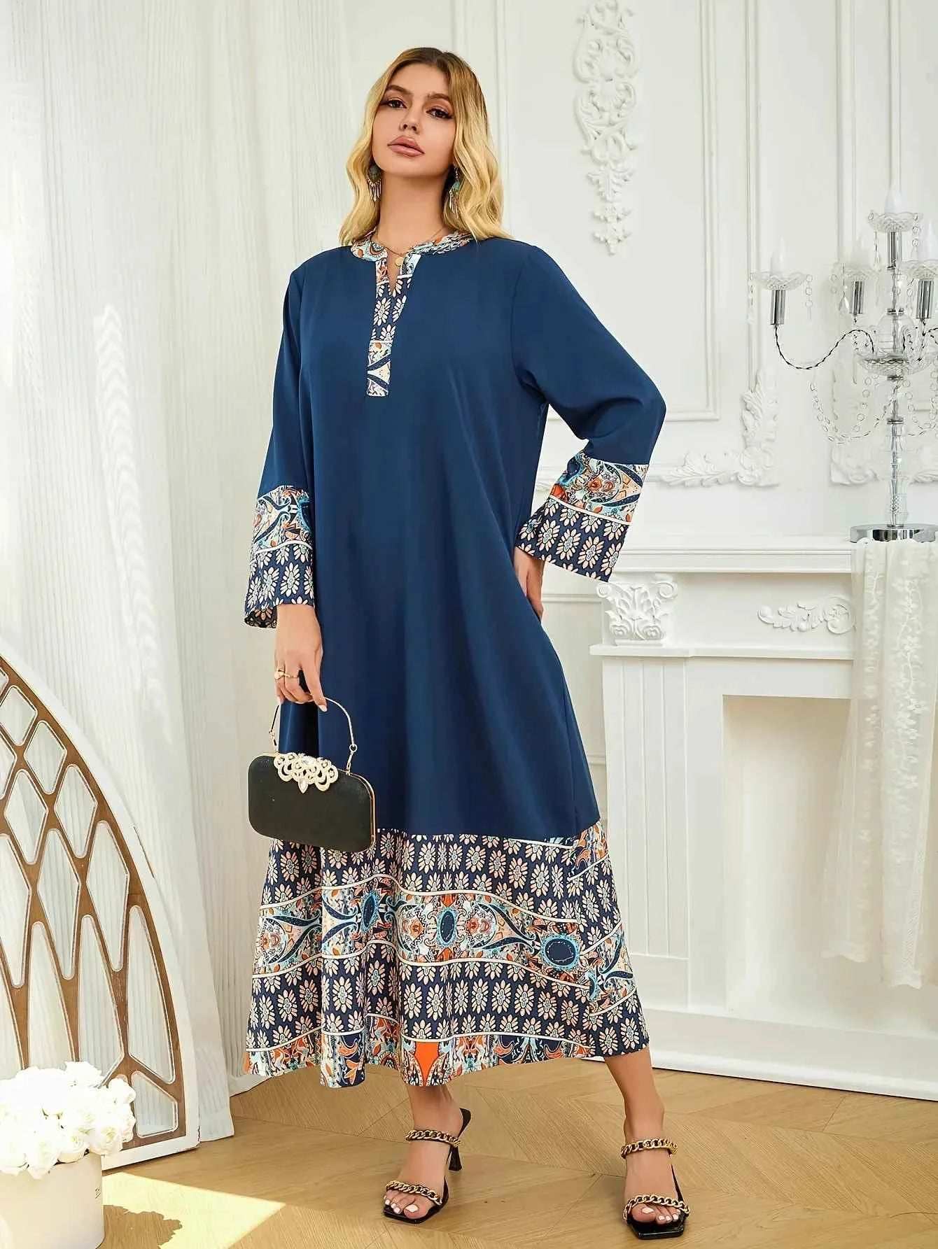 Persian Floral Wrap Abaya - Abaya Vida