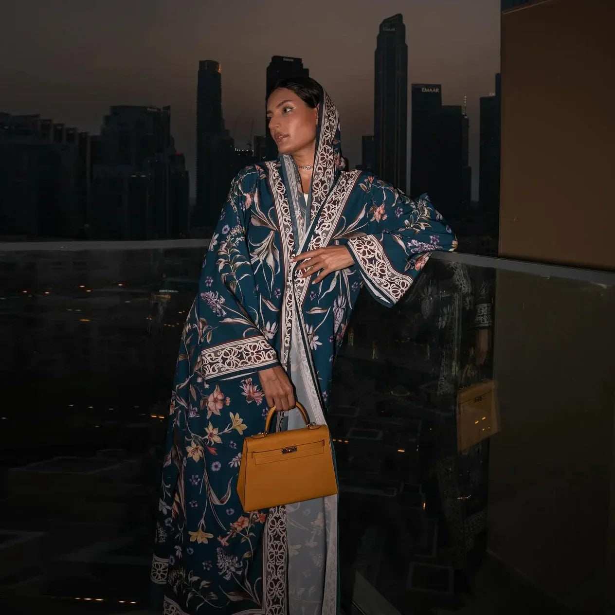 Floral Elegance Abaya - Abaya Vida