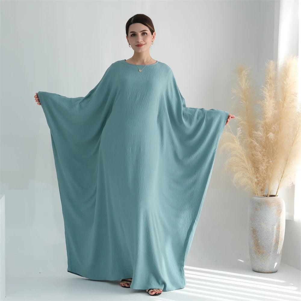 Soft Crepe Khimar Batwing Set with Hijab – Pullover Prayer Dress | AbayaVida