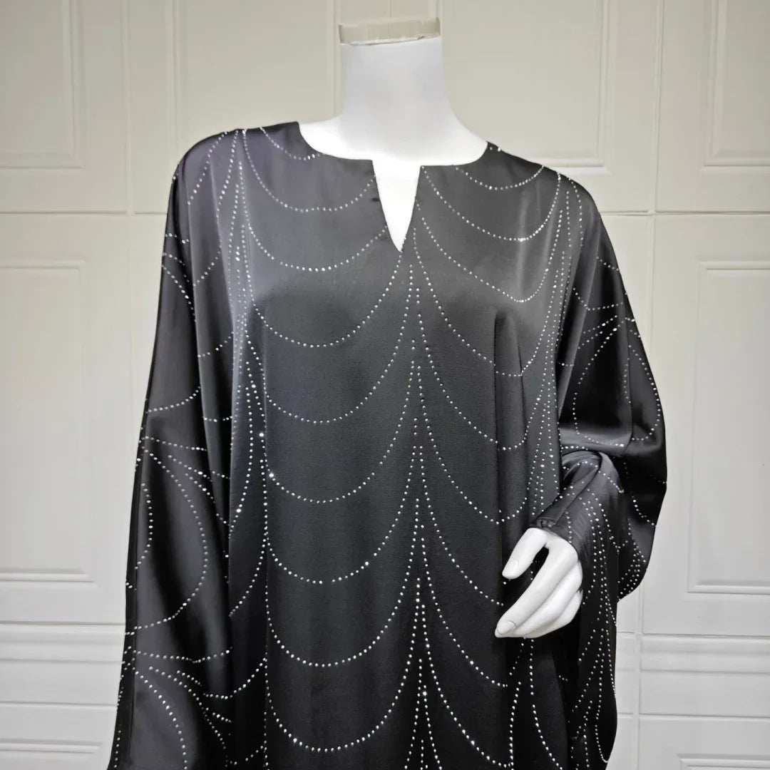 Diamond Satin Abaya - Abaya Vida